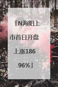 N海阳上市首日开盘上涨186.96%